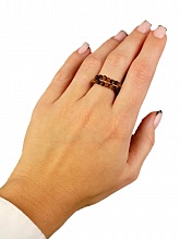 картинка Двойное Элитное кольцо Из натурального камня Тигровый глаз  от магазина Wolves