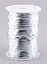 картинка Шнурок из ткани, серебряный 2 мм 90м от магазина Wolves