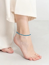 картинка Элитный браслет на ногу Из натурального камня Апатит от магазина Wolves